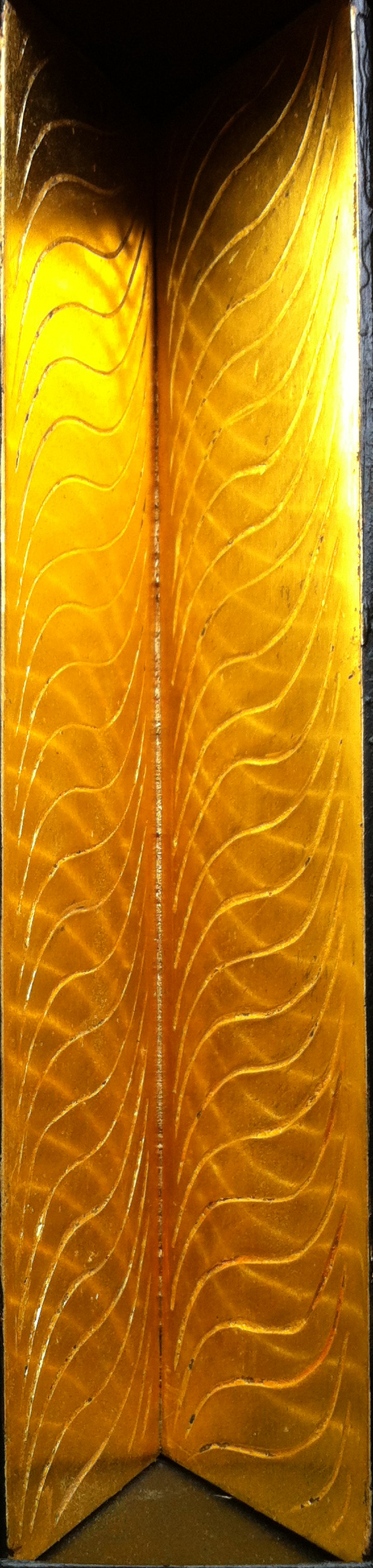 Cascade: 23 karat burnished gold leaf