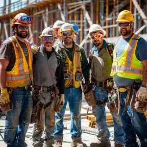data center construction staffing crew on job site