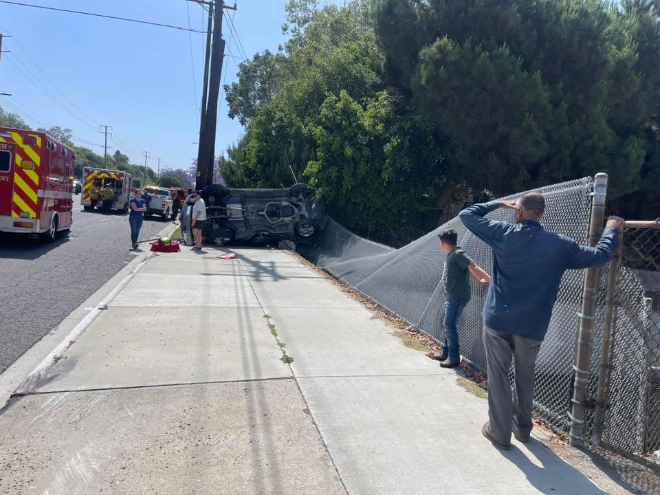 Pedestrian Killed, Driver Seriously Injured in Rollover Crash Near Heartwell Park