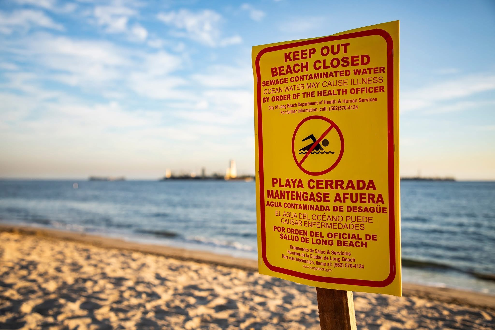 Long Beach Beaches Closed After Upstream Sewage Spill