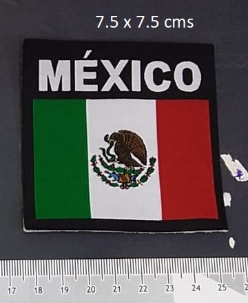 Parche con pegamento bordado fino mexico cuadrado grande 7.5 x 7.5 cm -  Looferto.com