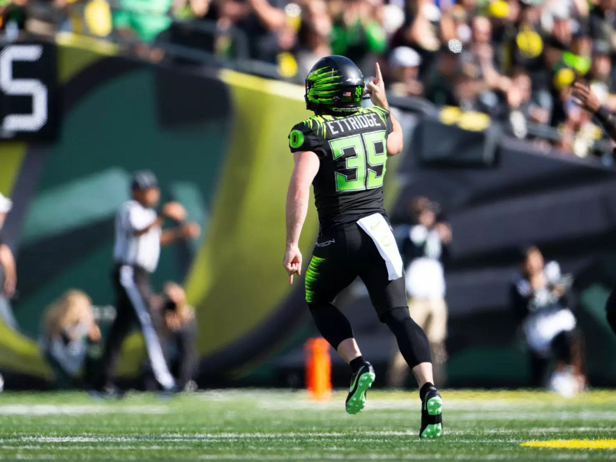 Oregon’s 28-year-old punter knows a thing or two about having a real job