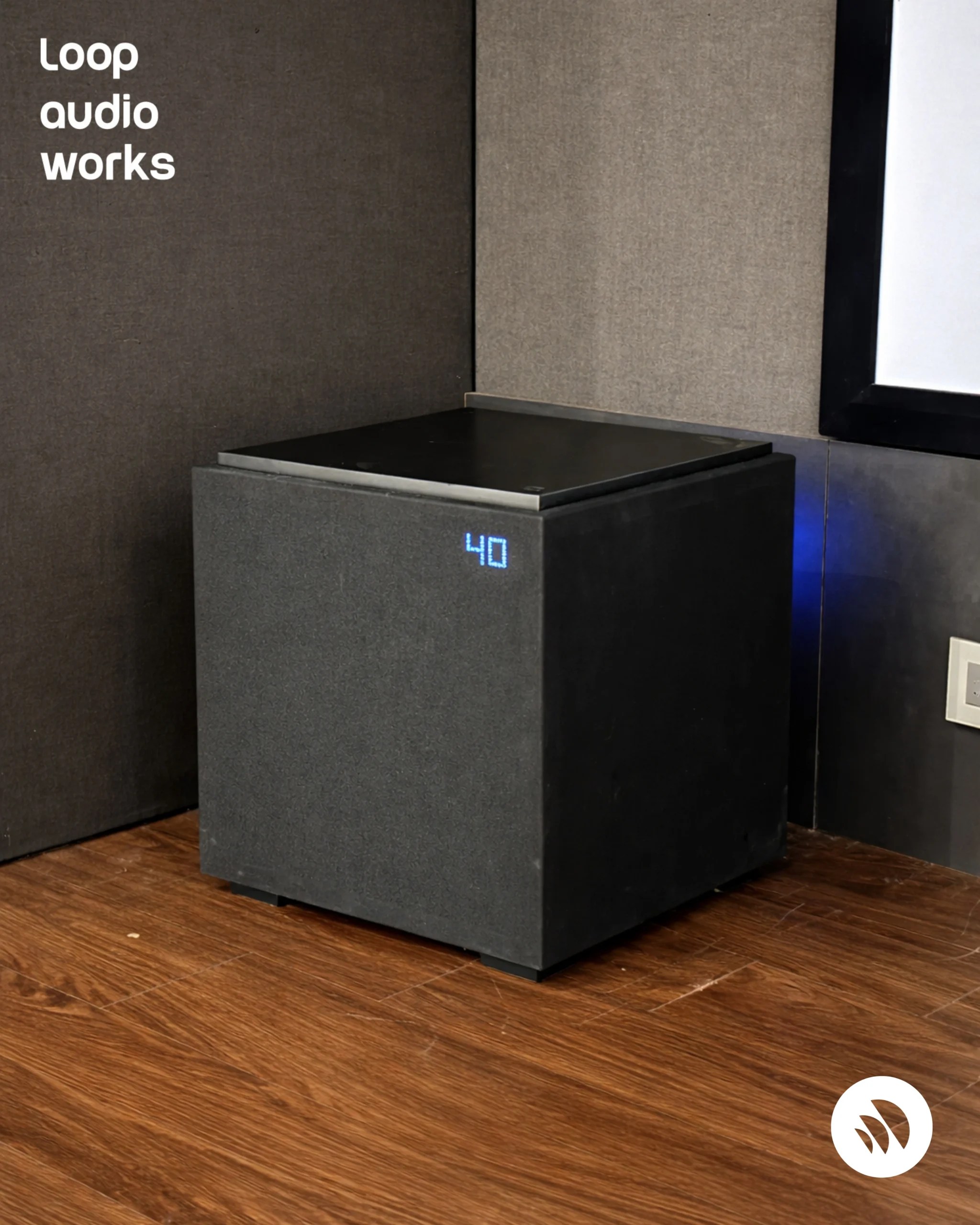 Definitive Technology 10-inch powered subwoofer used in home theatre system installation by Loop Audio Works