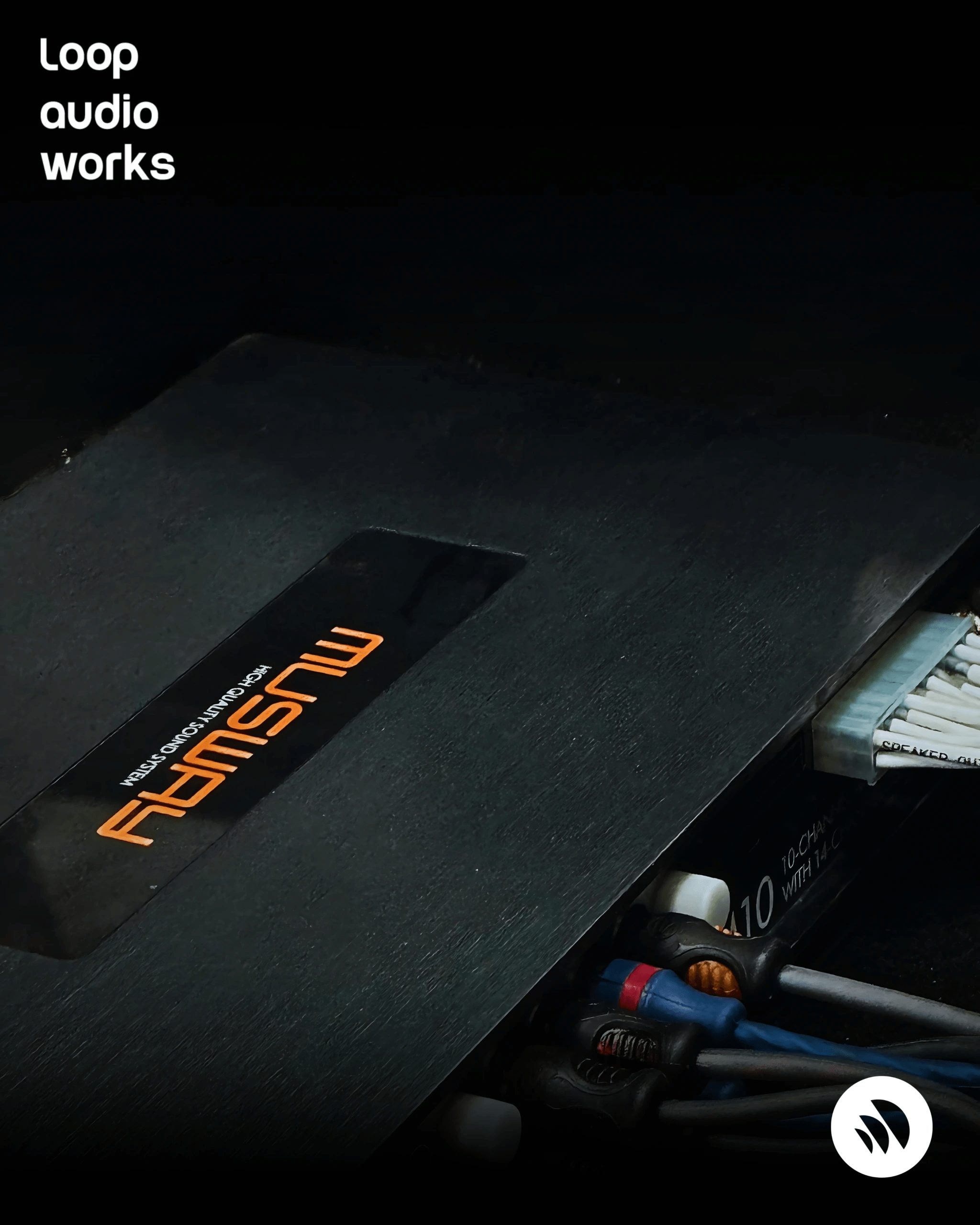 Musway car audio amplifier installation at Loop Audio Works Coimbatore as part of custom sound system project by Loop Audio Works
