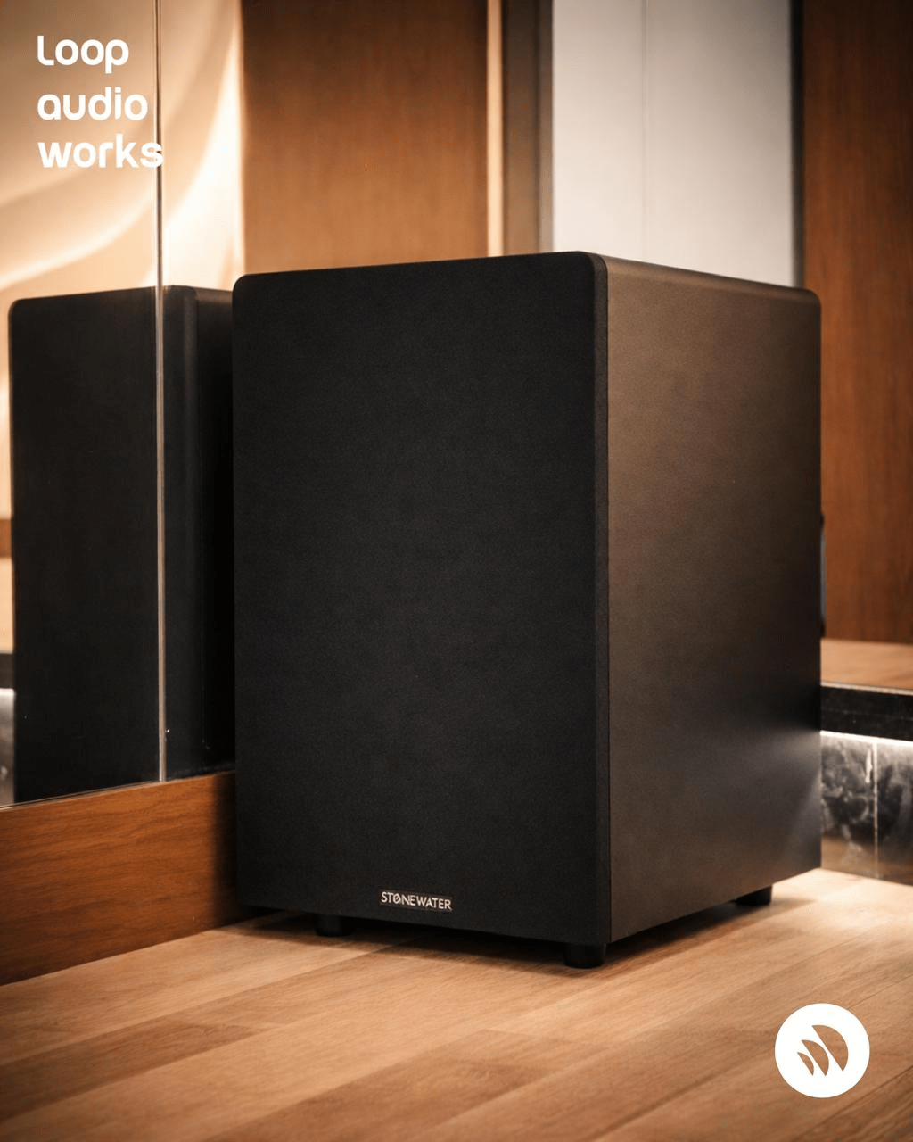 Stonewater Impulse 150 professional speaker used in commercial audio installation by Loop Audio Works