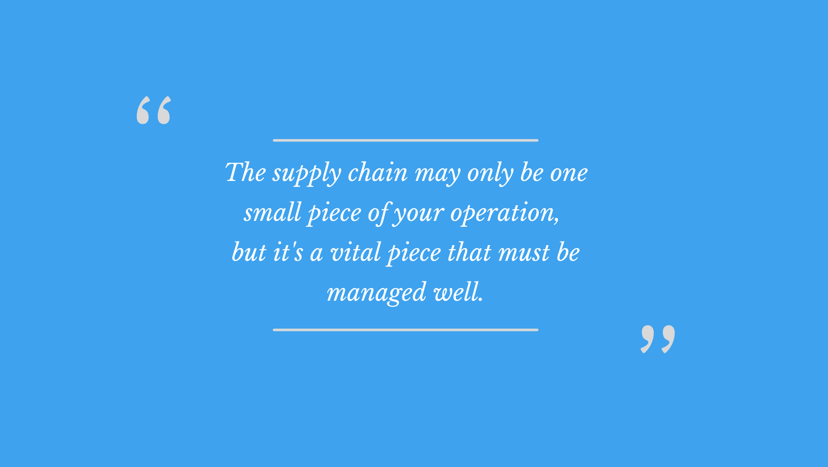Supply Chain quote