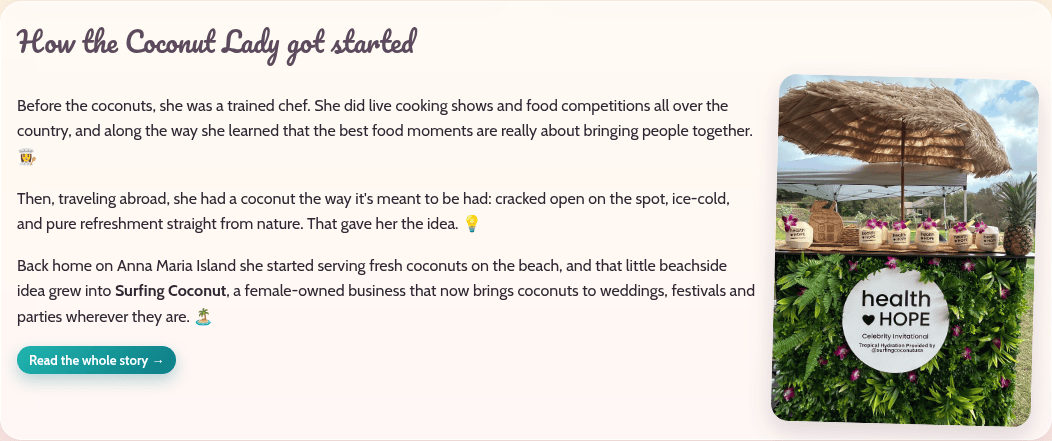 CoconutLady.com about page