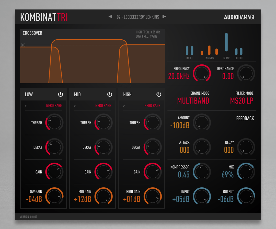 Audio Damage – AD037 Kombinat Tri 3.1.0 VST, VST3, AAX, AU