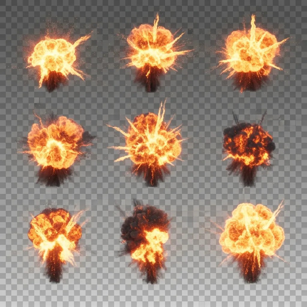 Fiery Explosions Volume 1 ALPHA Channel