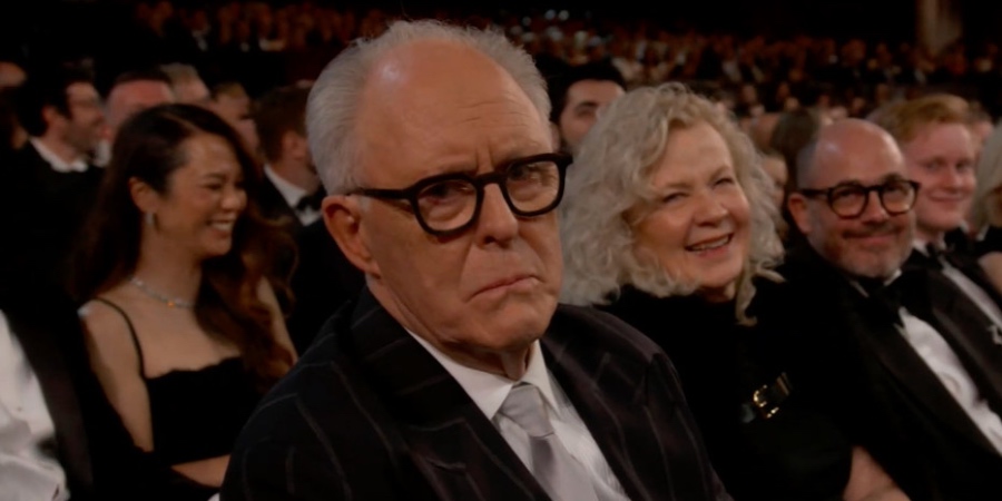John Lithgow makes a “disappointed” face at the Academy Awards 2025