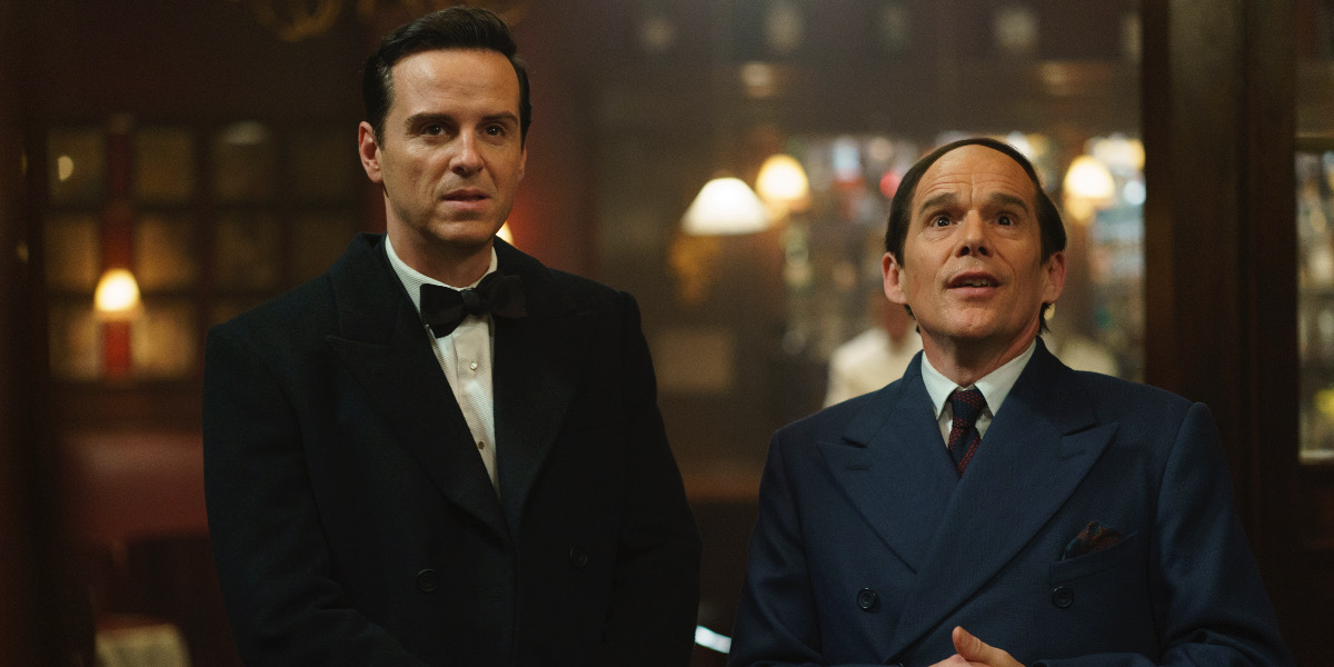 Andrew Scott as Richard Rodgers and Ethan Hawke as Lorenz Hart in ‘Blue Moon’