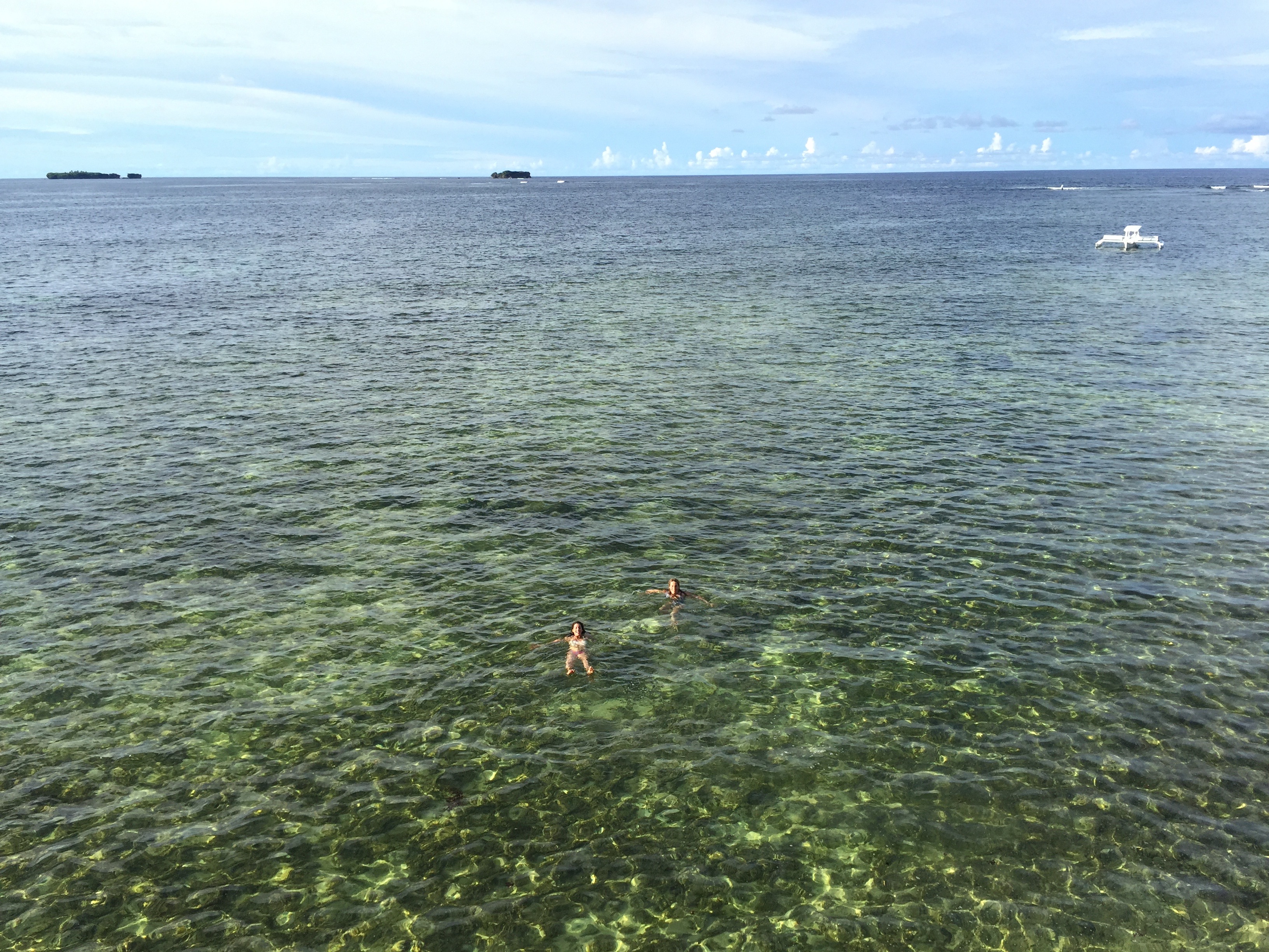 Swimming with Lara.