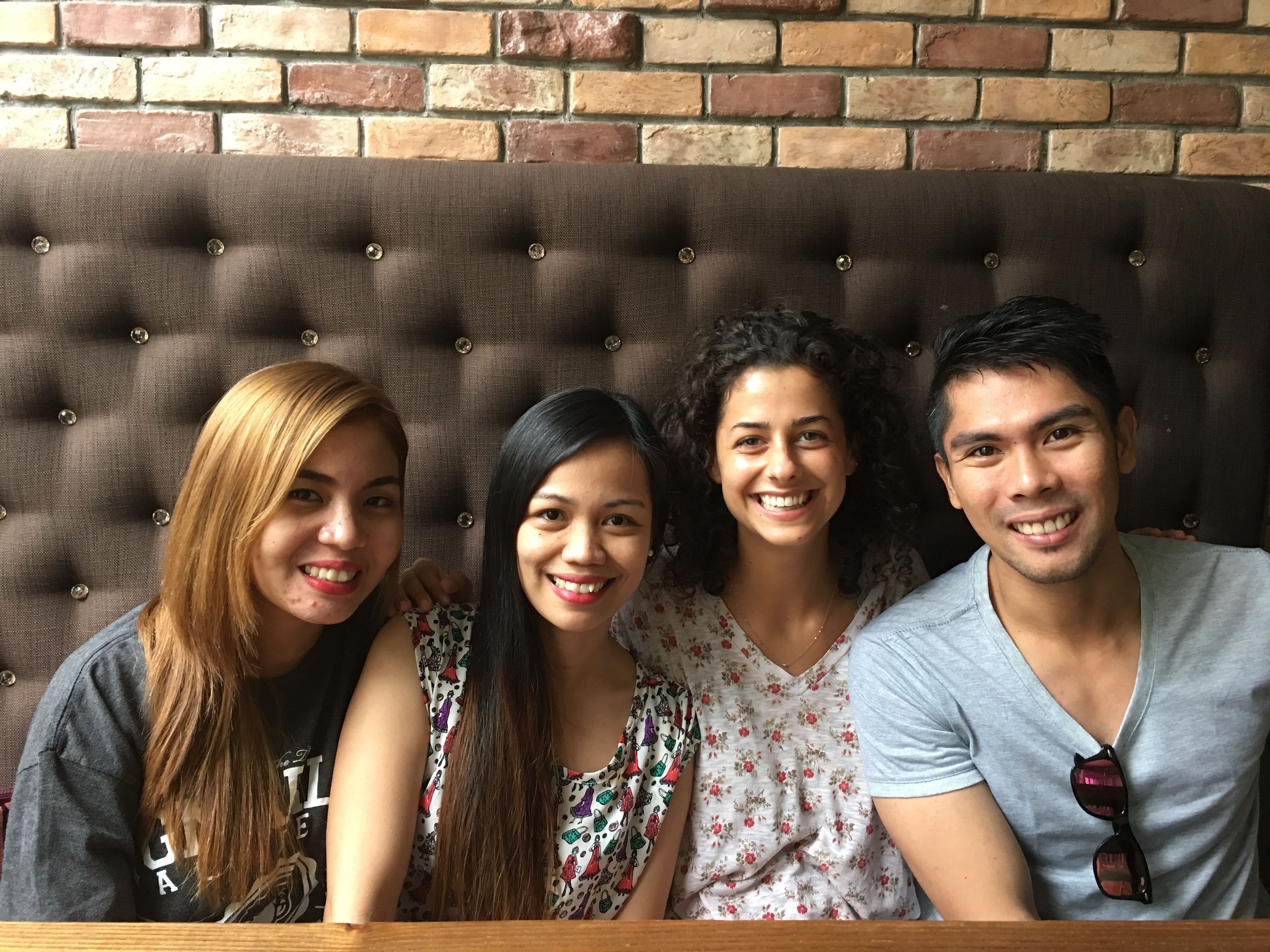Out for coffee with her fam.