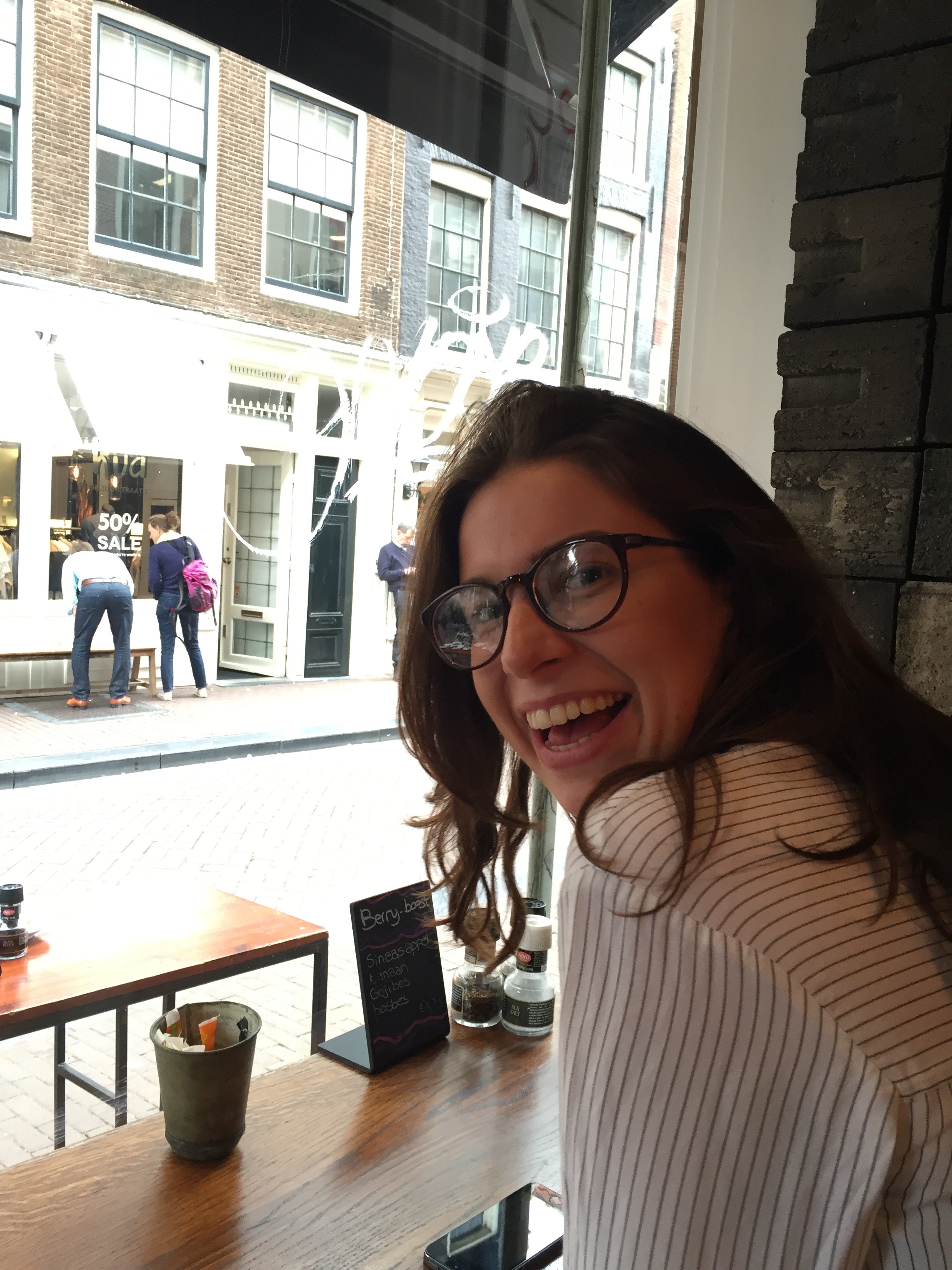 Coffee in Amsterdam with my favourite Dutch babe.