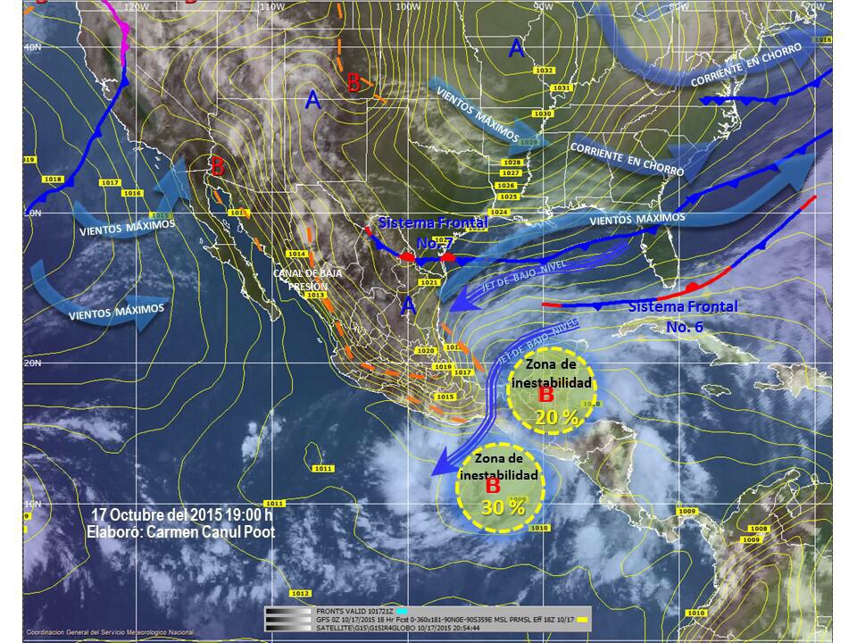 Pronóstico de lluvias para este domingo