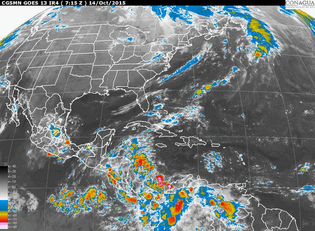 Habrá lluvias muy fuertes en el sureste del país