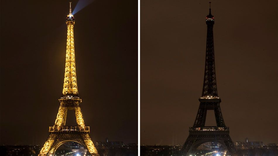 Edificios emblemáticos “apagan la luz" en La Hora del Planeta - eiffel