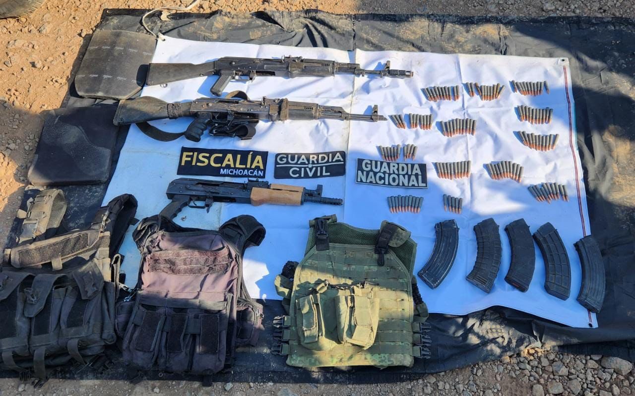Nueve muertos y 15 detenidos tras jornada violenta en Michoacán. Foto de SSP Michoacán