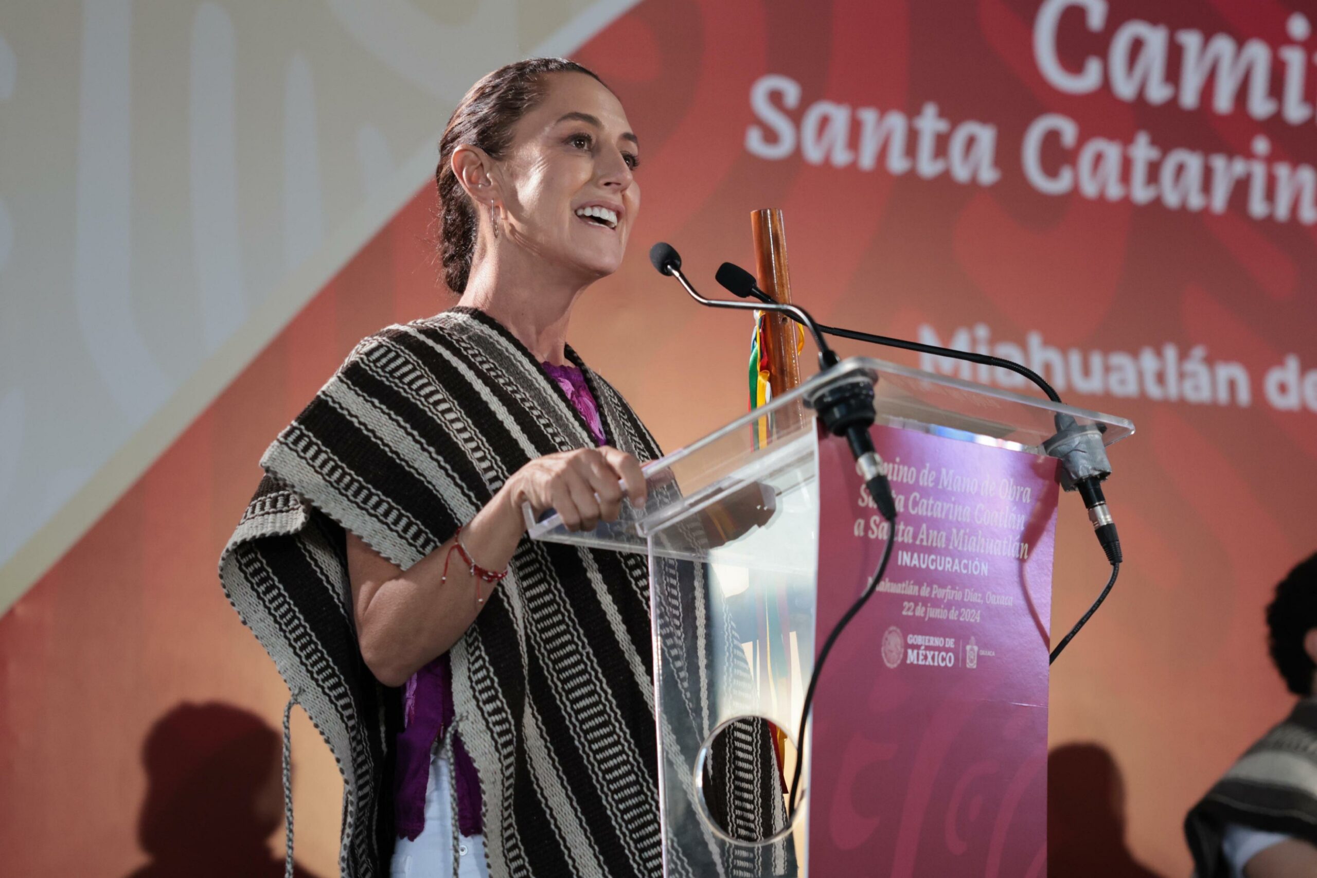 Claudia Sheinbaum, virtual presidenta electa de México, en Oaxaca