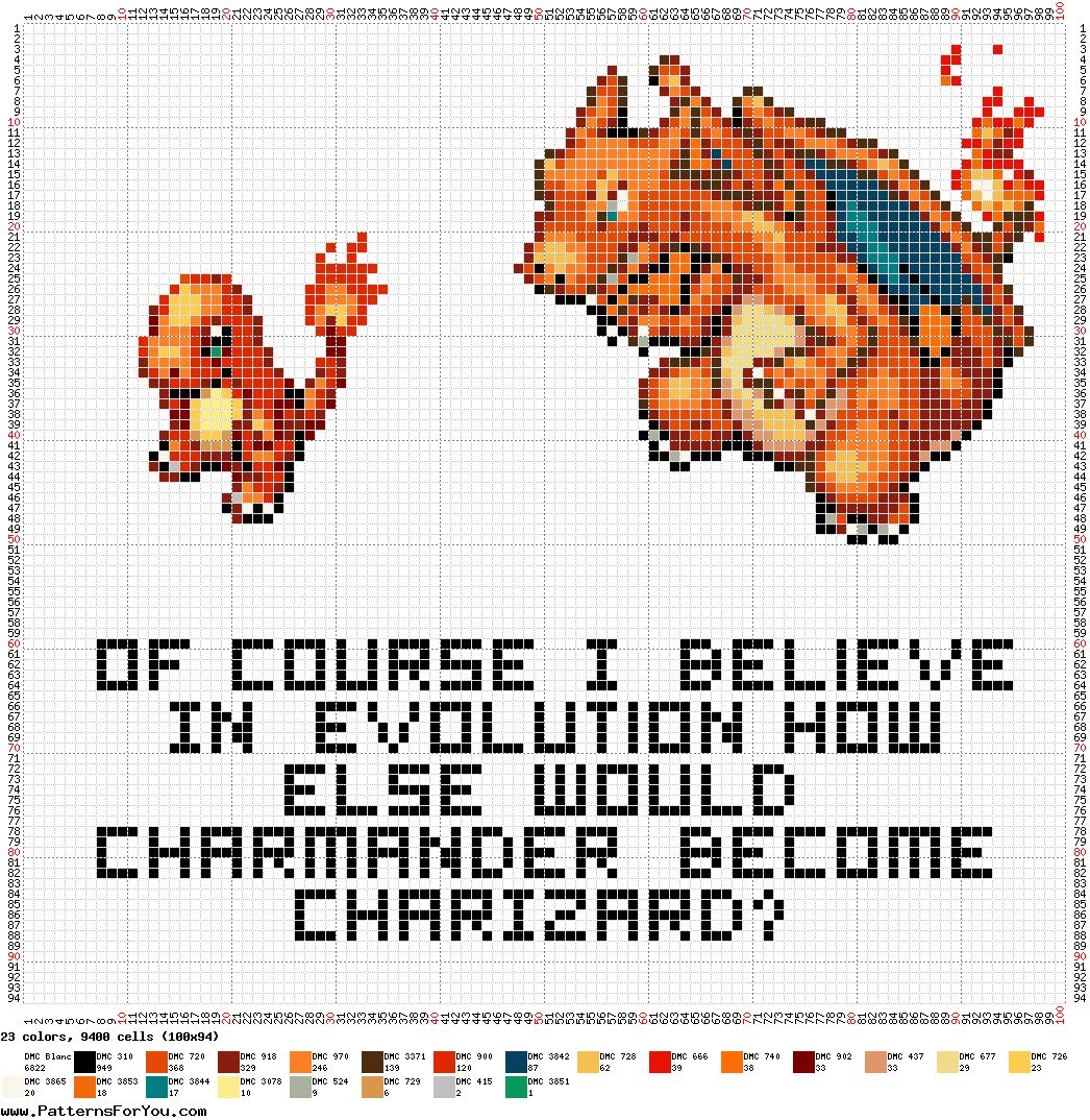 Read more about the article Free Pokemon Evolution Cross Stitch Pattern