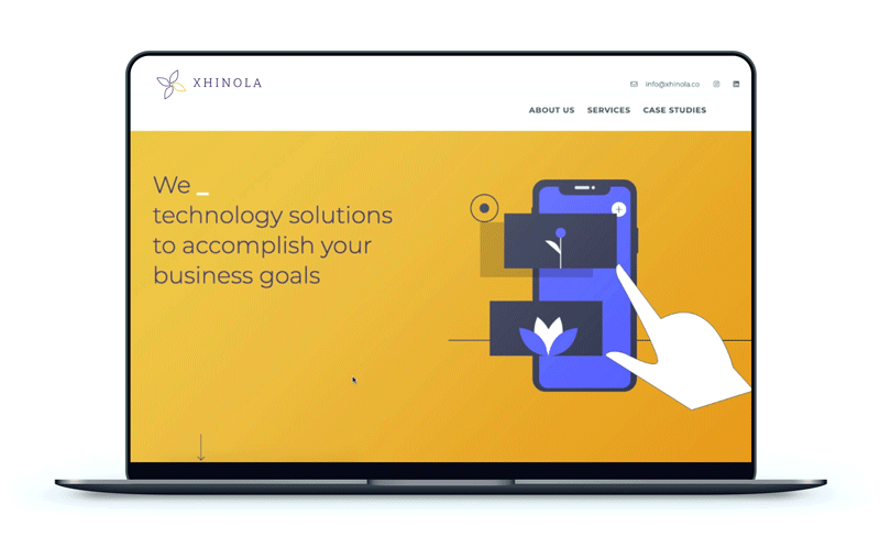 xhinola website mockup