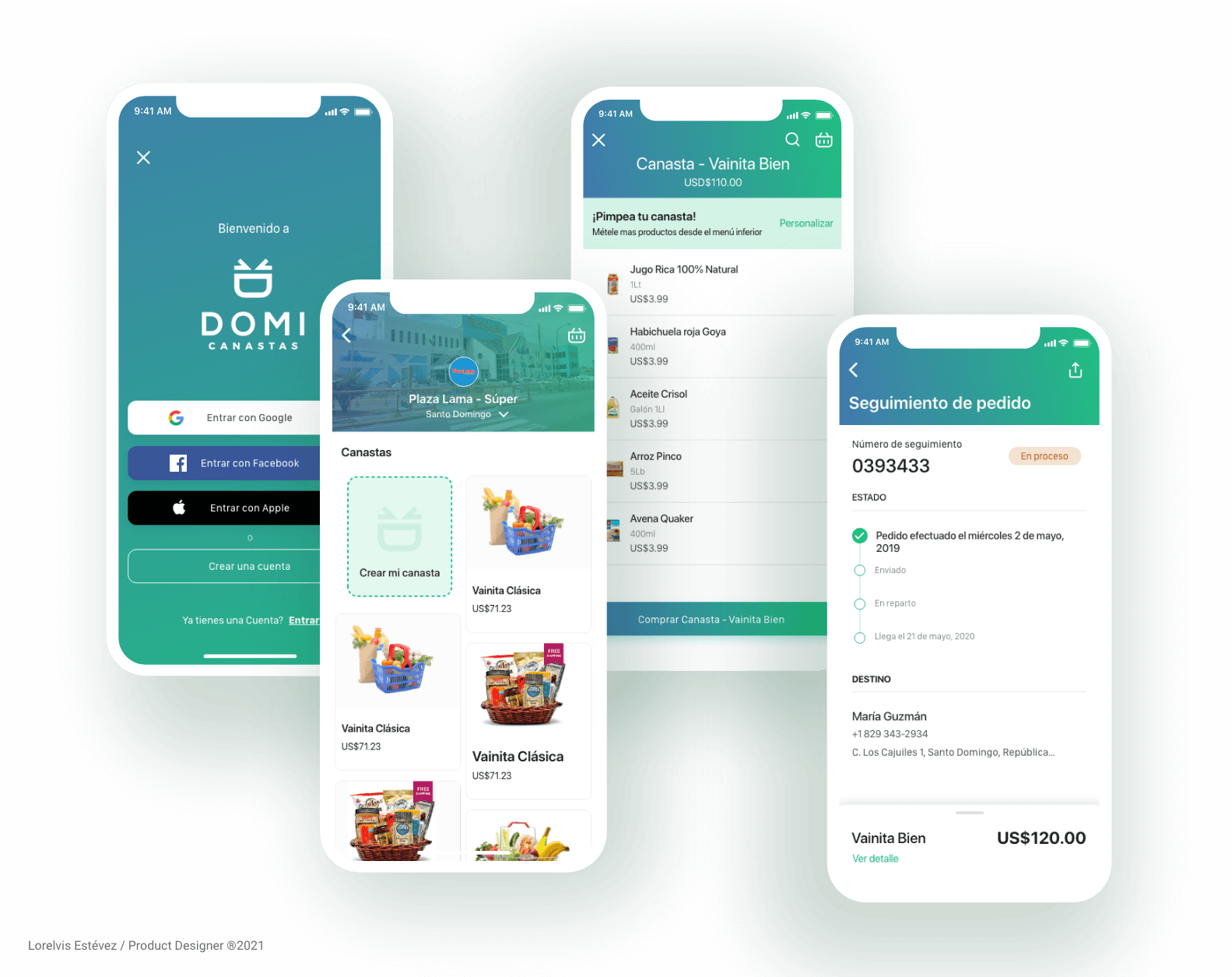 domi canastas mobile app design preview
