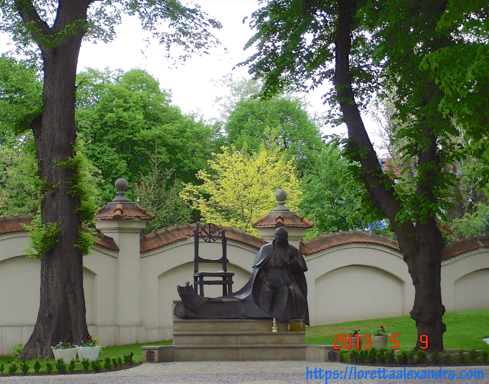 Statue of Pope John Paul II, on the grounds of On the Rock Church and the monastery - Skałeczna 15, Kraków