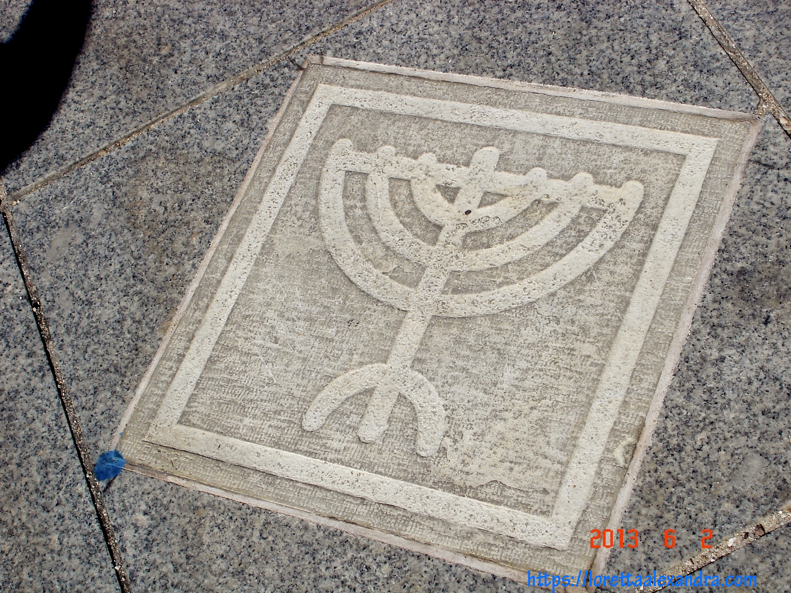 Sidewalk in the old Sephardic Jewish quarter of Toledo