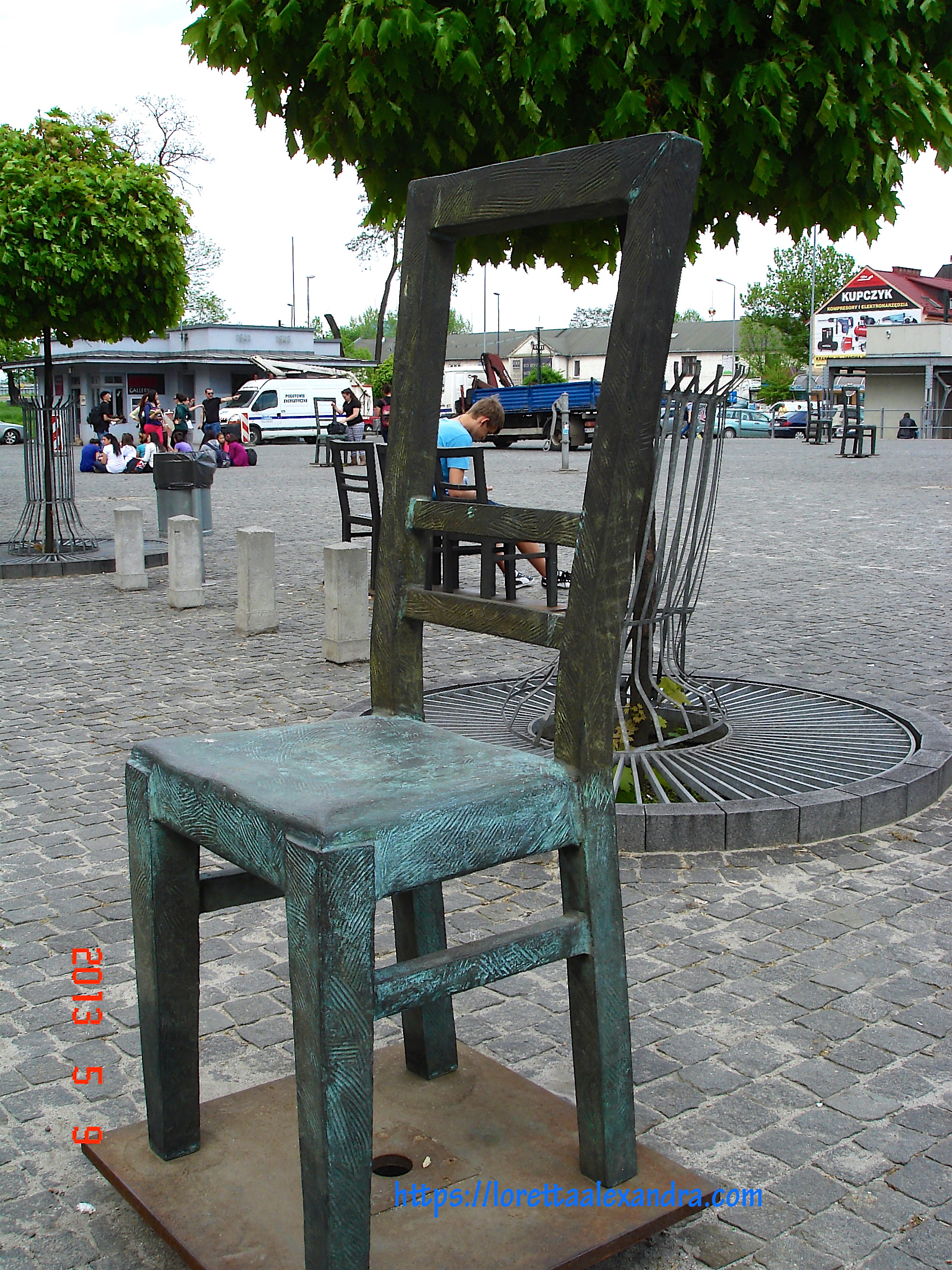 The Empty Chairs Memorial in Kazimierz, the Jewish District, Kraków
