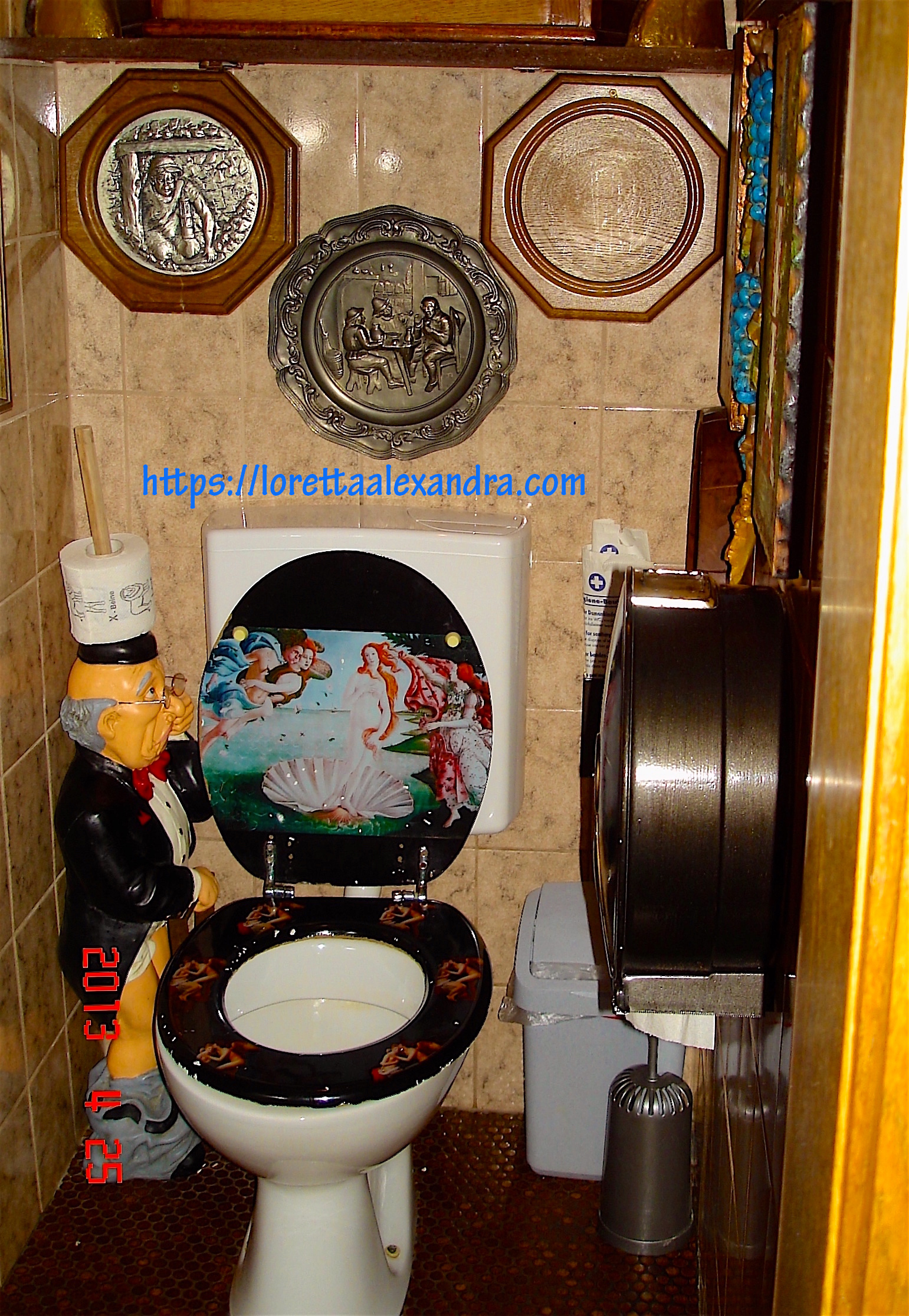 Even the restrooms are crammed with lots of stuff!