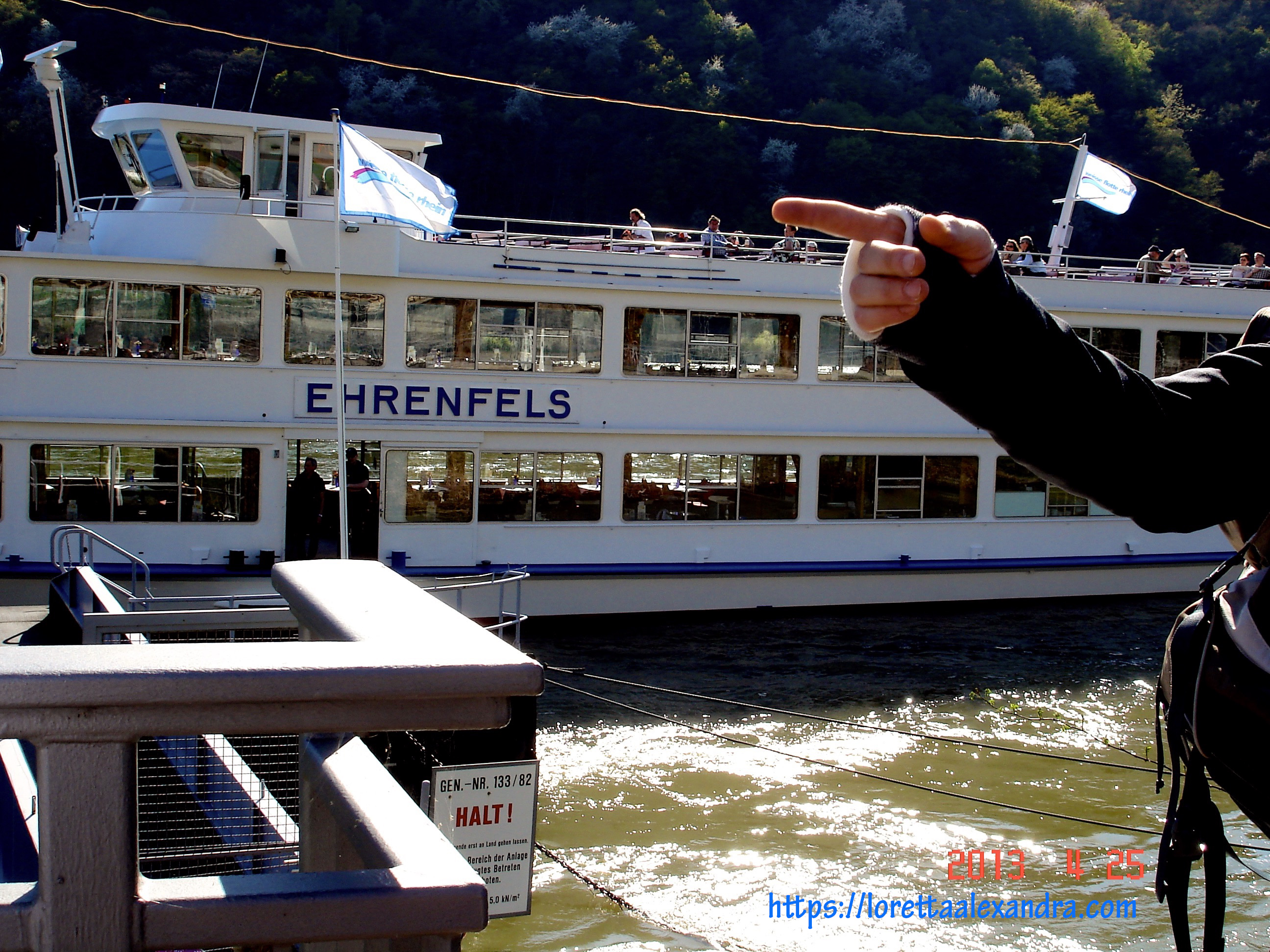 Here to board the boat for a day trip on the Rhine River.