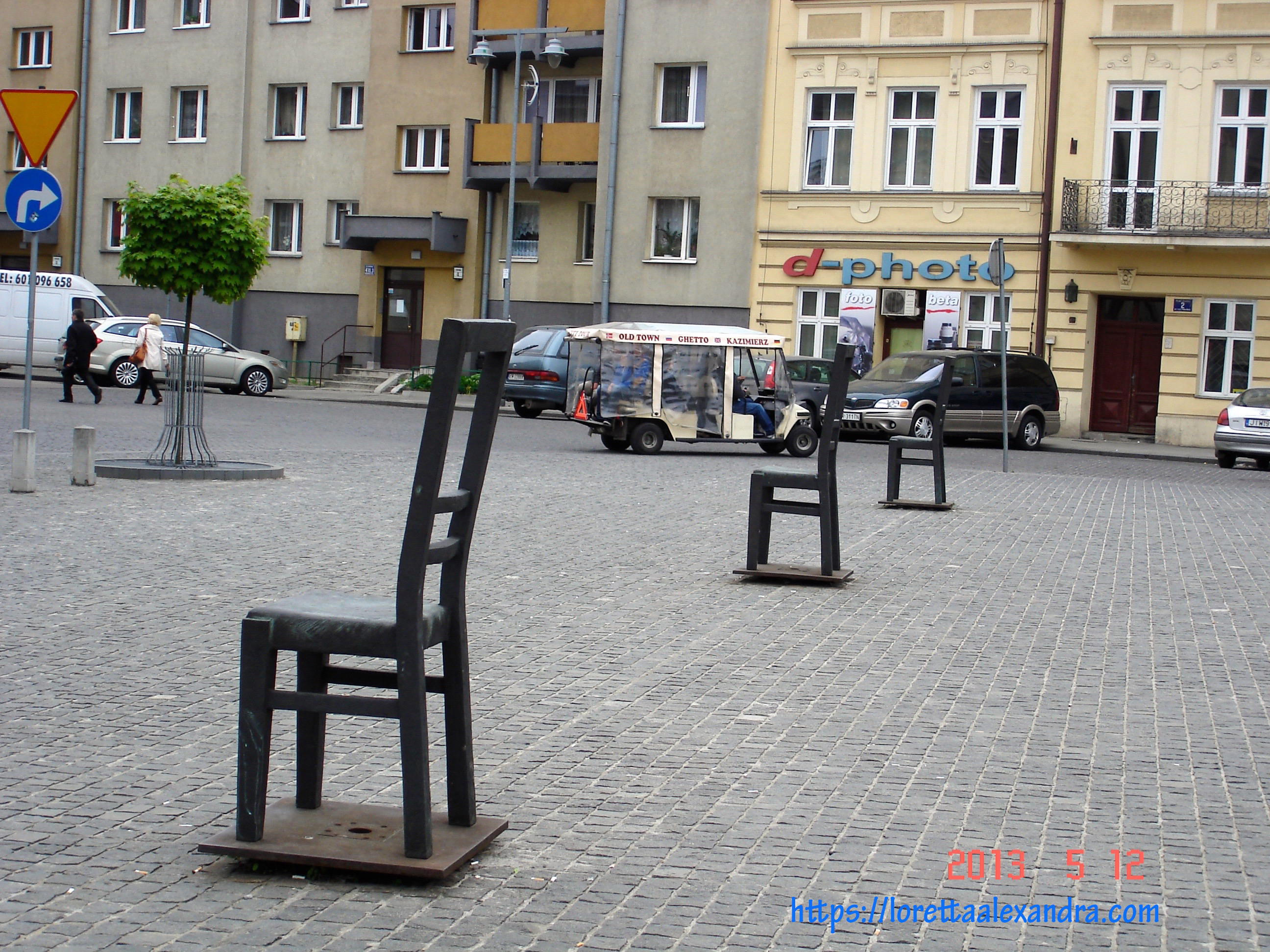 The Empty Chairs Memorial, Plac Bohaterów Getta, formerly Plac Zgody, Kraków