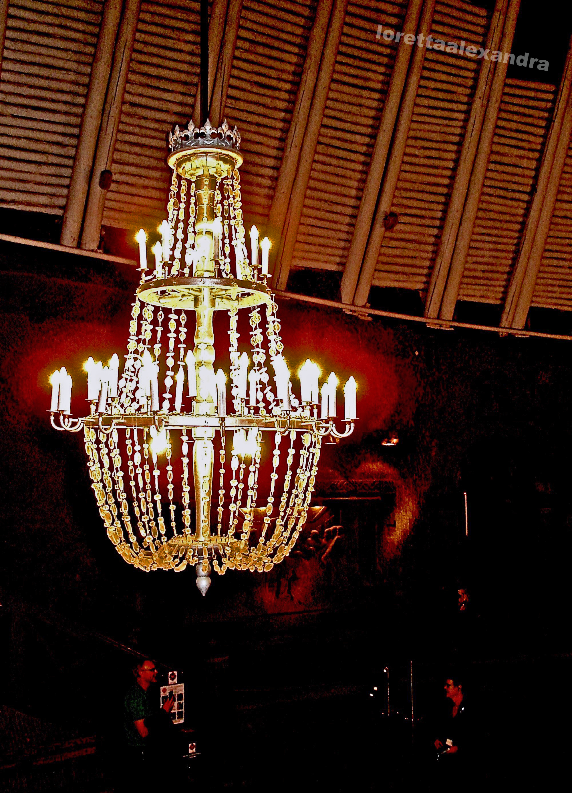 Chandelier carved in rock salt by miners - Inside the chapel at the Wieliczka salt mine, in Poland