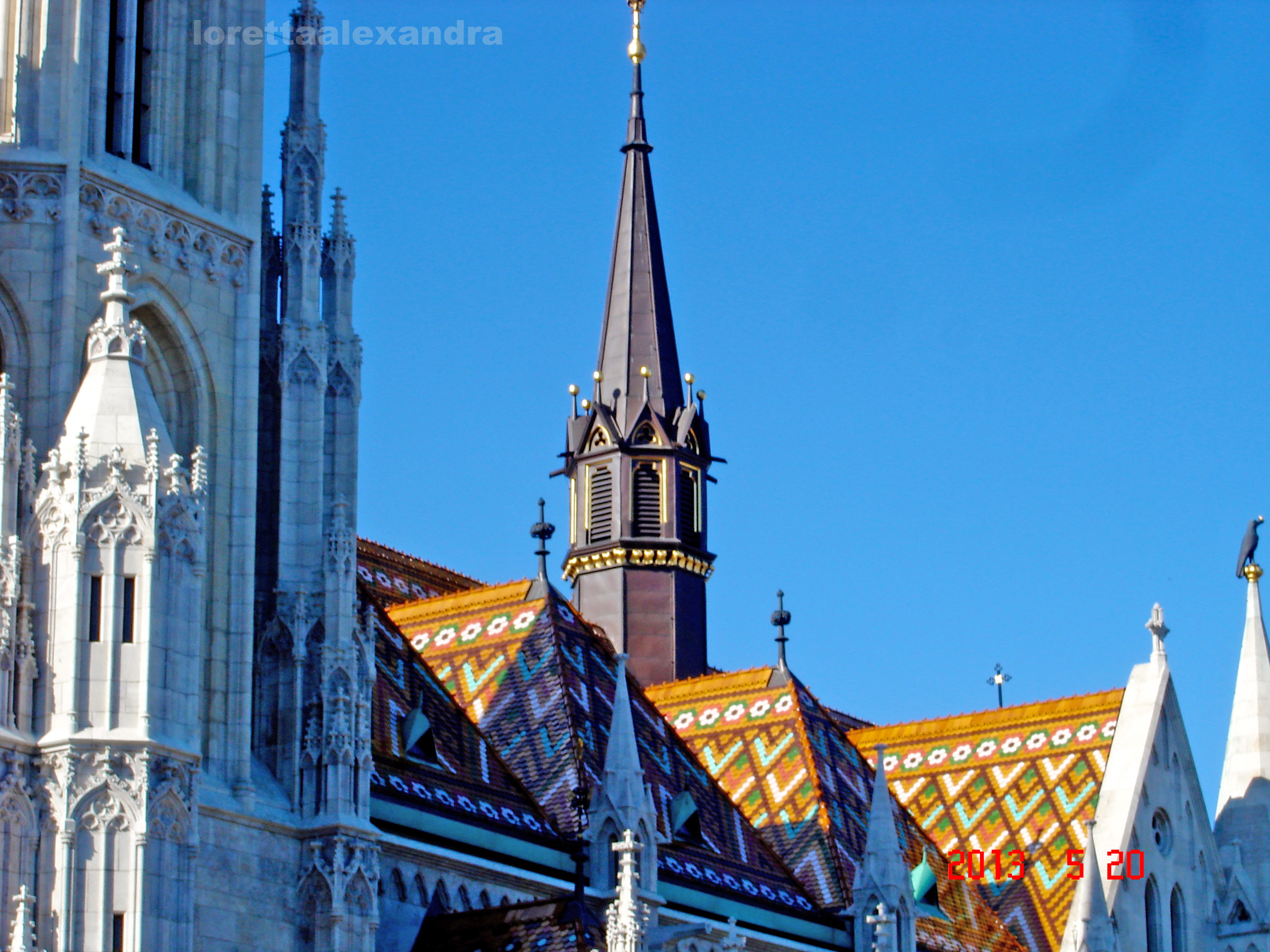 Detail of Matthias Church in the Buda Castle district, Budapest, Hungary