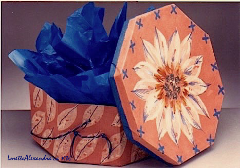 Hand-Made Papers Collage, hat box, 1986.