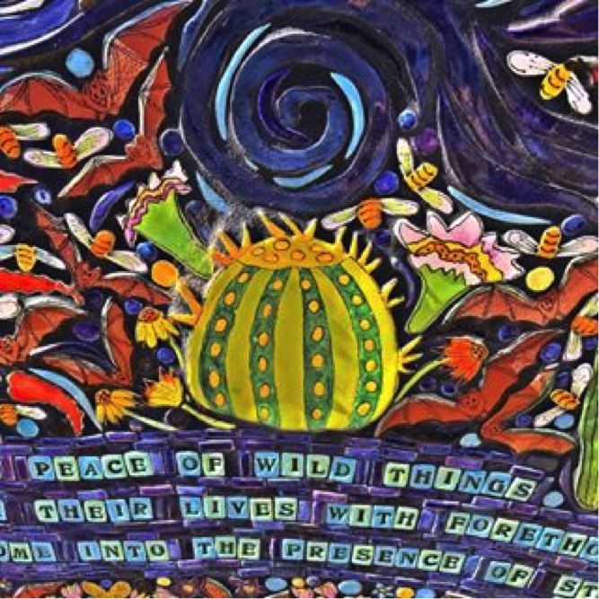 Peace of Wild Things -- Tile Art on the Rillito River Walking Path