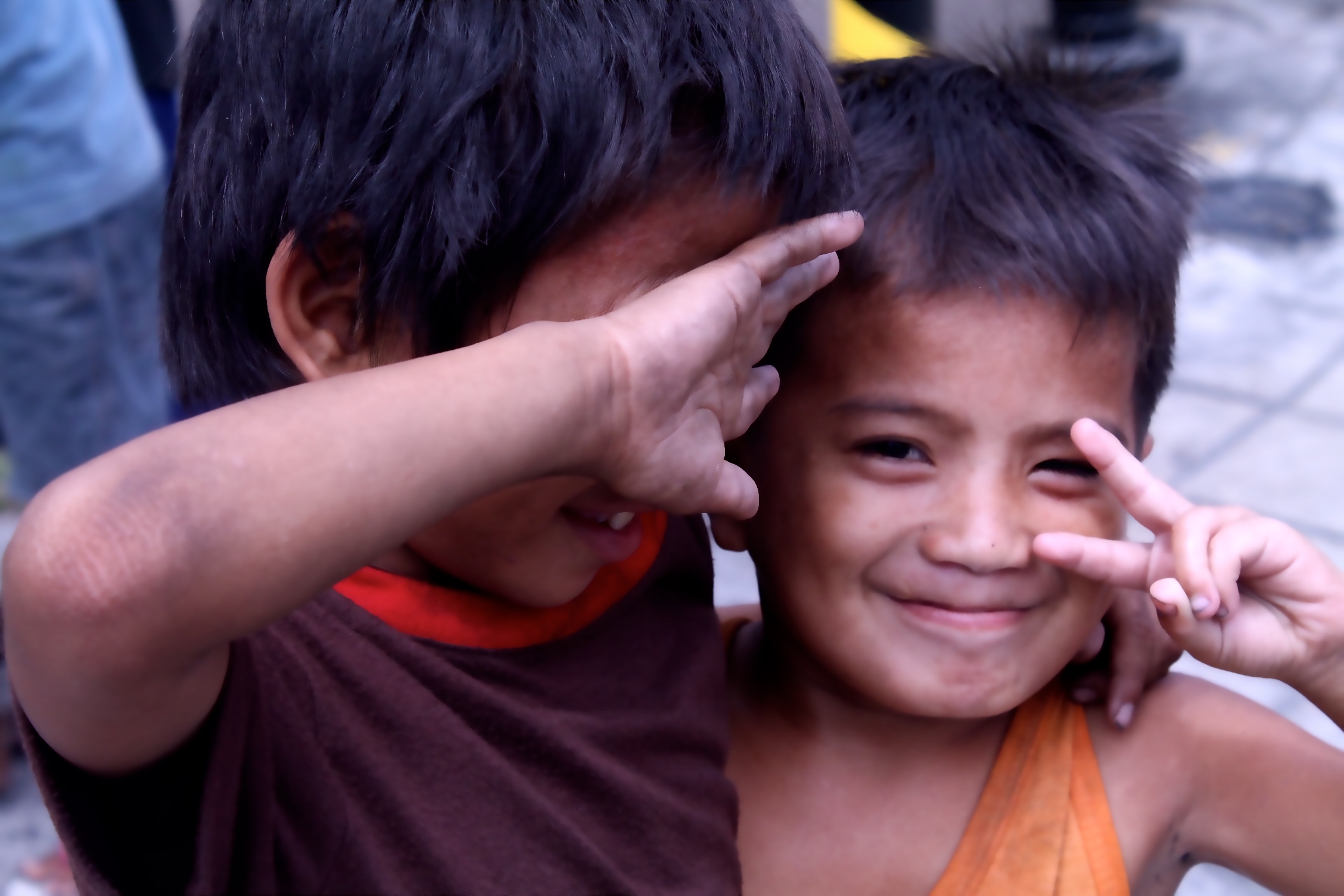 Niños jugando en Manila
