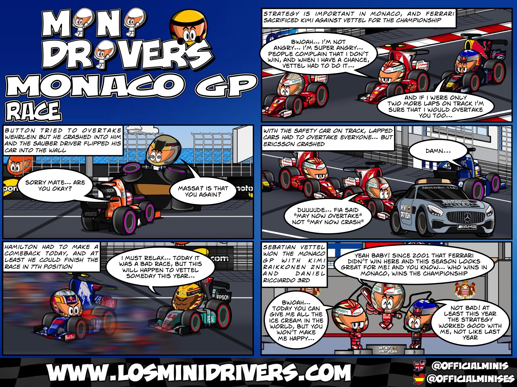 MiniDrivers - Cartoon version of the Monaco GP : r/formula1
