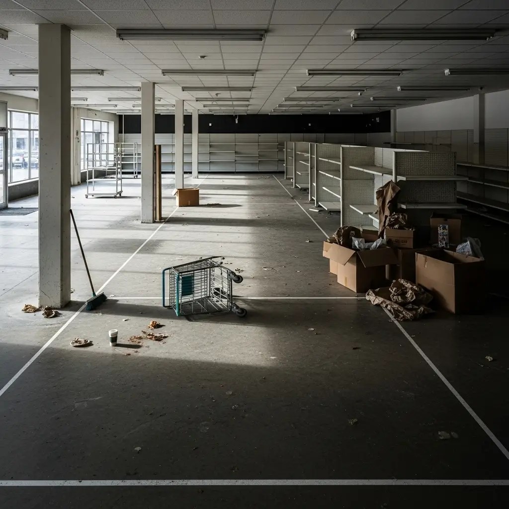 Inside of a business in need of move-out cleaning services.