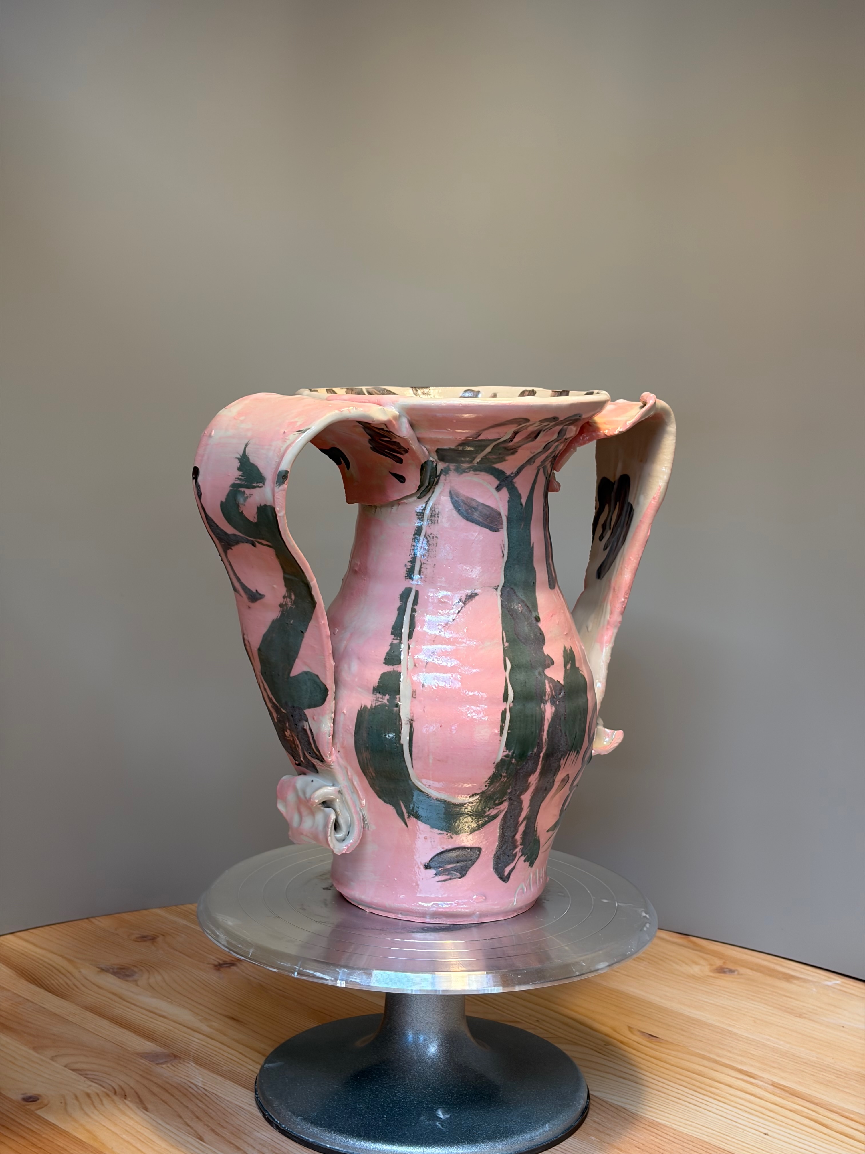 Pink wide neck Vase