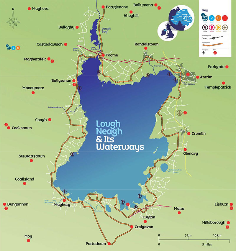 Lough Anillaun Galway Ireland Fishing Lake Maps ZZZAC Neagh Map.
