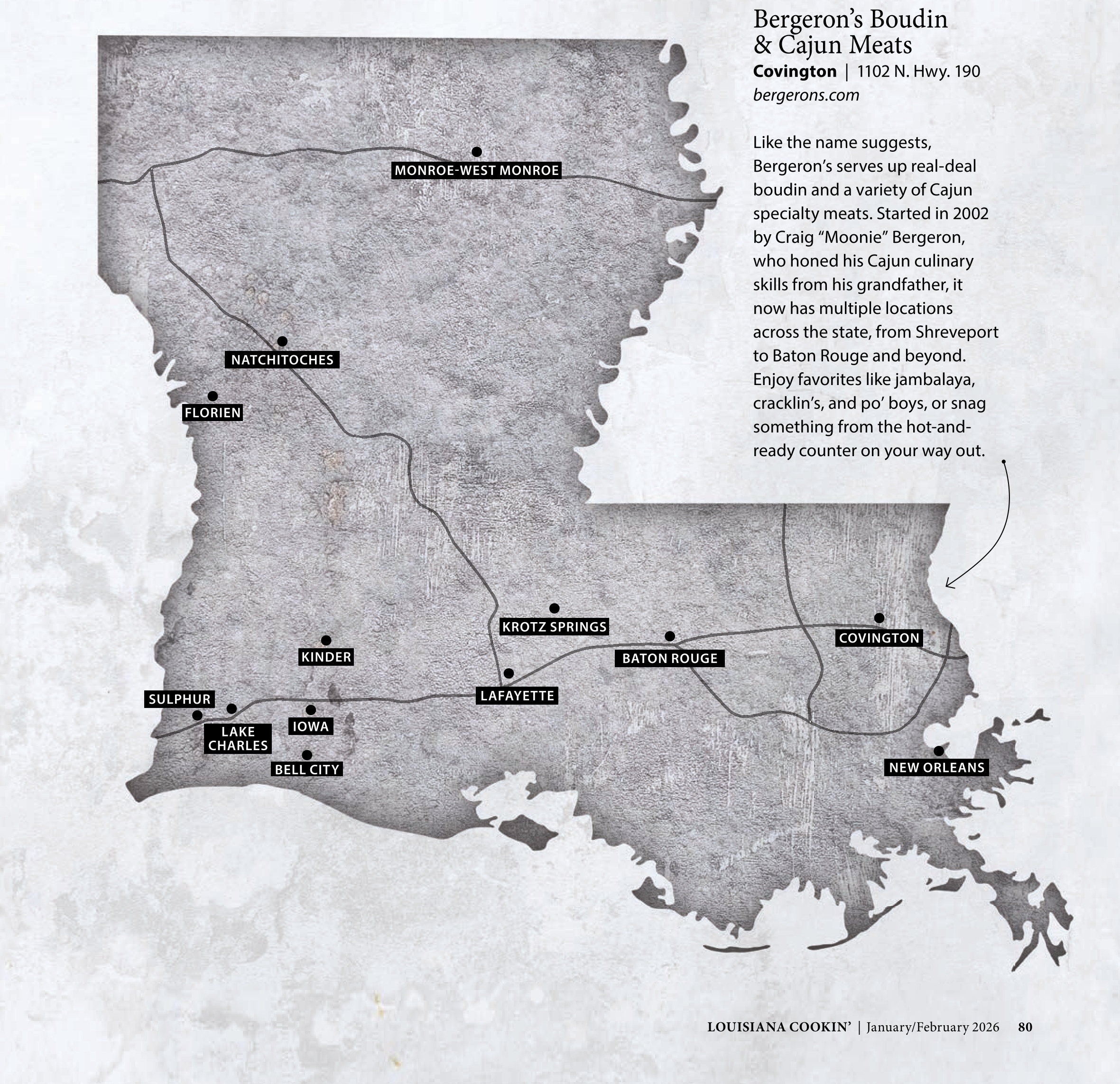 Heat Map Jan Feb 2026 Roadside Treasures Louisiana Cookin Heat Map JanFeb 