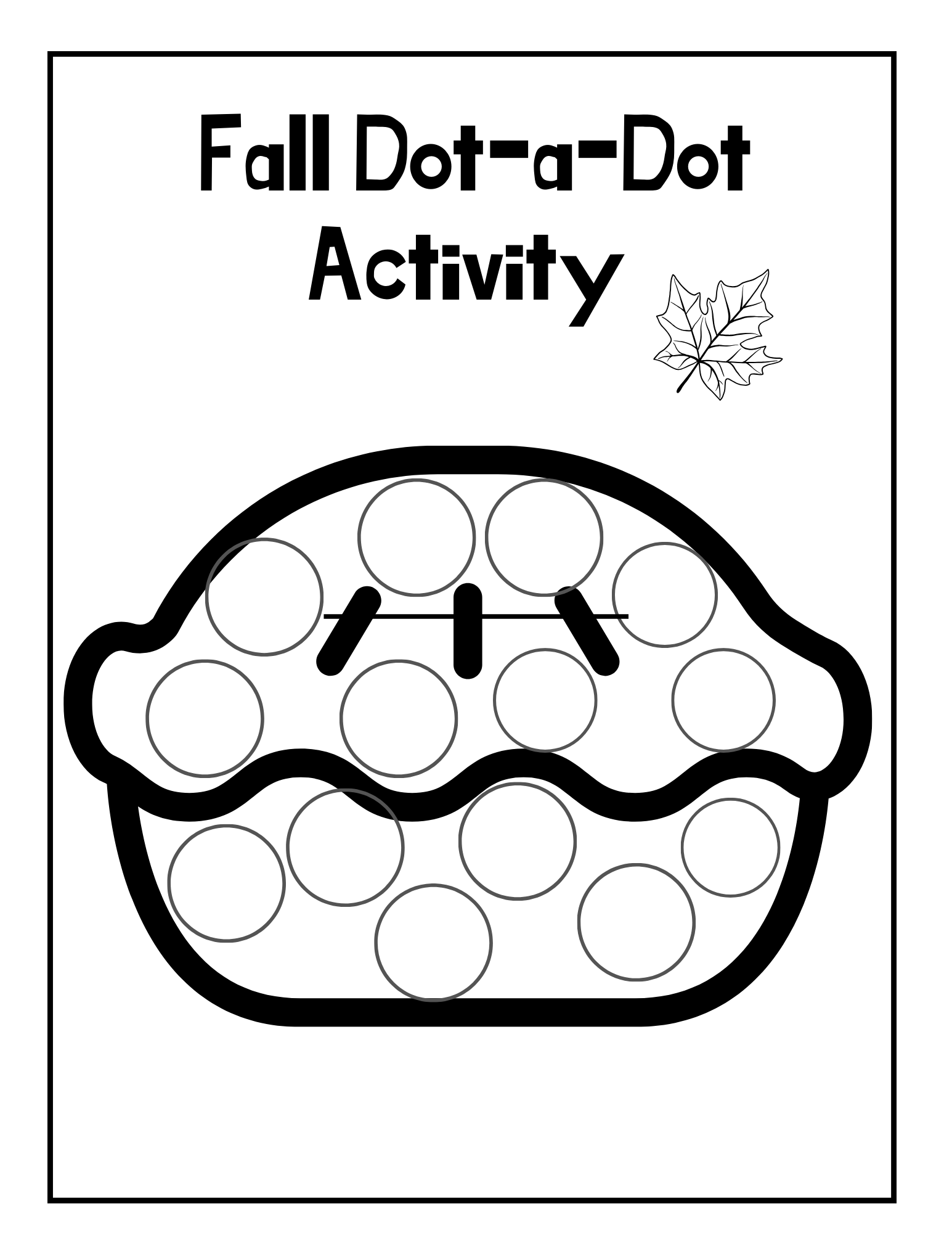 Fall Dot-a-Dot Activity
