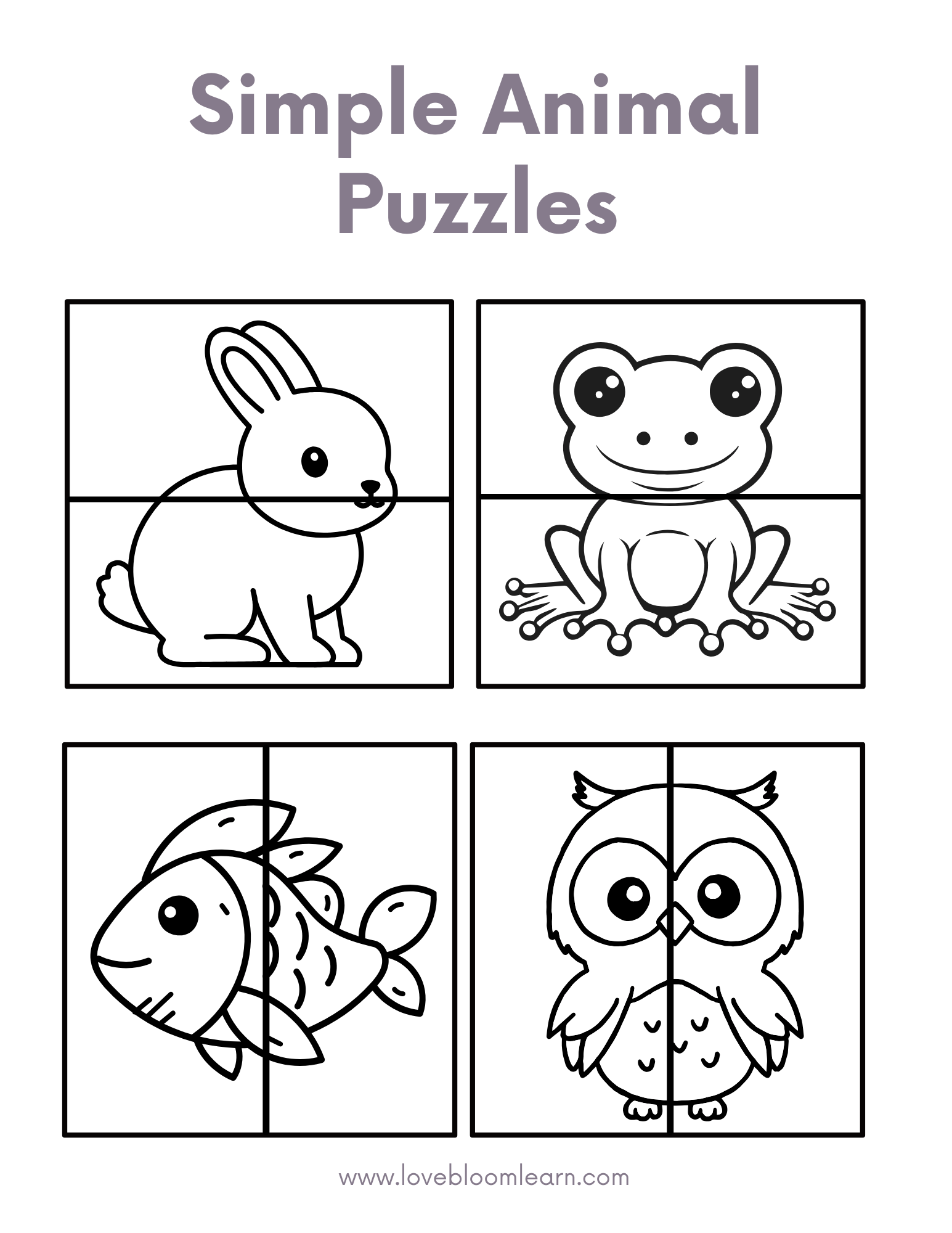 Simple Animal Puzzles