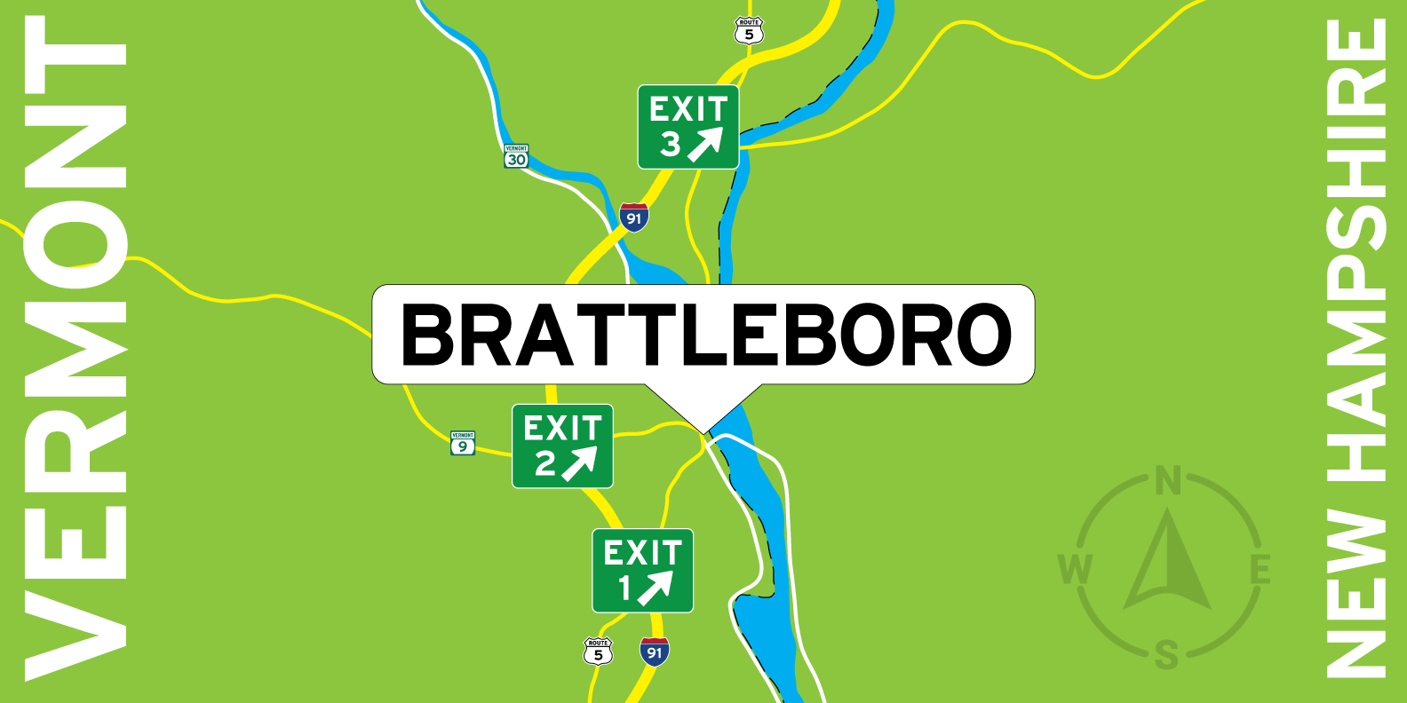 Visit Brattleboro VT And Fall In Love Again And Again Bratt Map 2x 