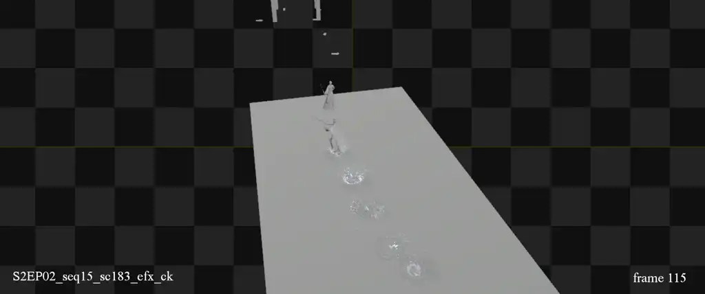 脚踩水面溅起水花-豆腐干VFX