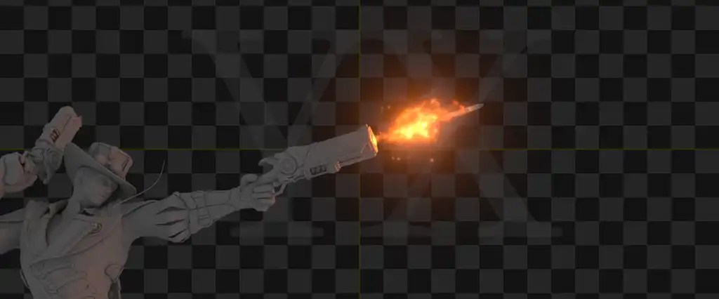 子弹从枪口打出-豆腐干VFX