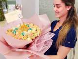 Ramo Buchon 50 Rosas Rosadas 50 Pink Roses Bouquet Love Flowers Miami