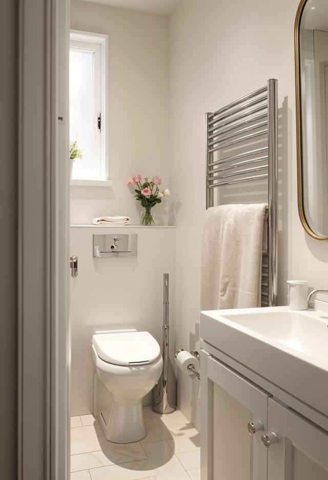 25 Genius Tiny Bathroom Ideas For Your Makeover 54 11. Elevate Small Spaces with Style-1