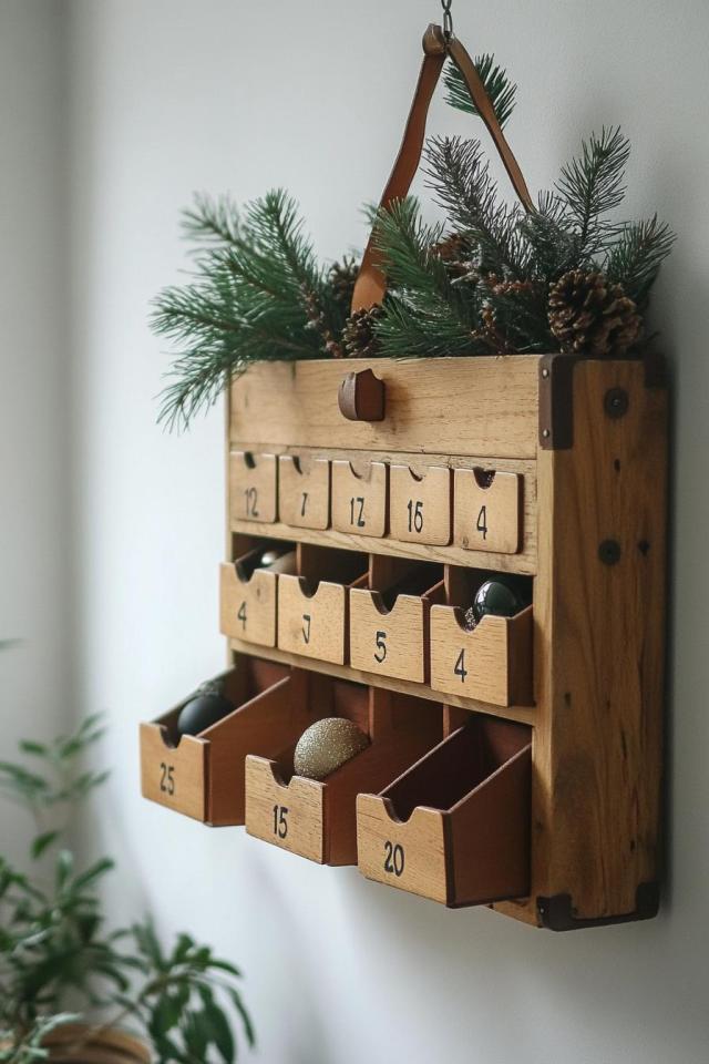 20 Minimalist Christmas Decor Ideas You’ll Love in 2024 15 6. Countdown with Wooden Advent Drawers-0